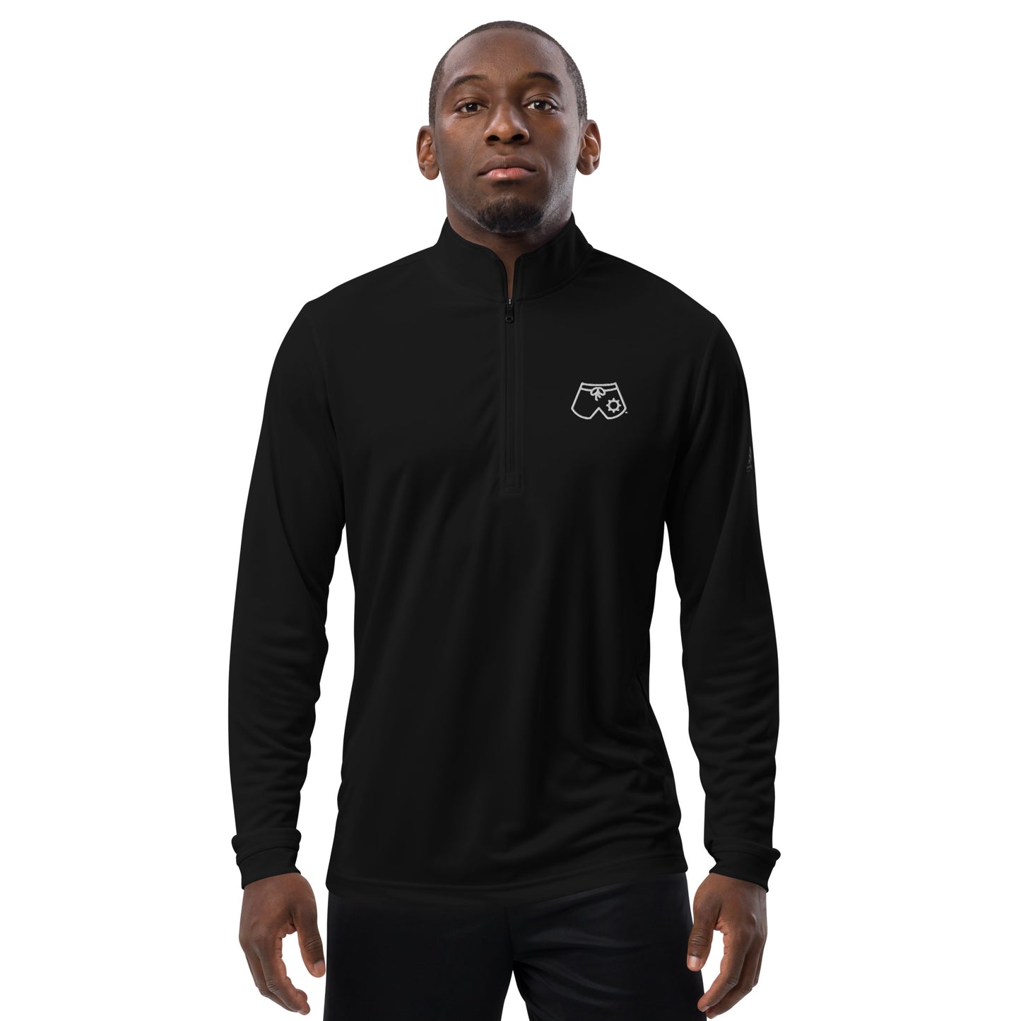 Cabana Boys White Logo Quarter zip pullover
