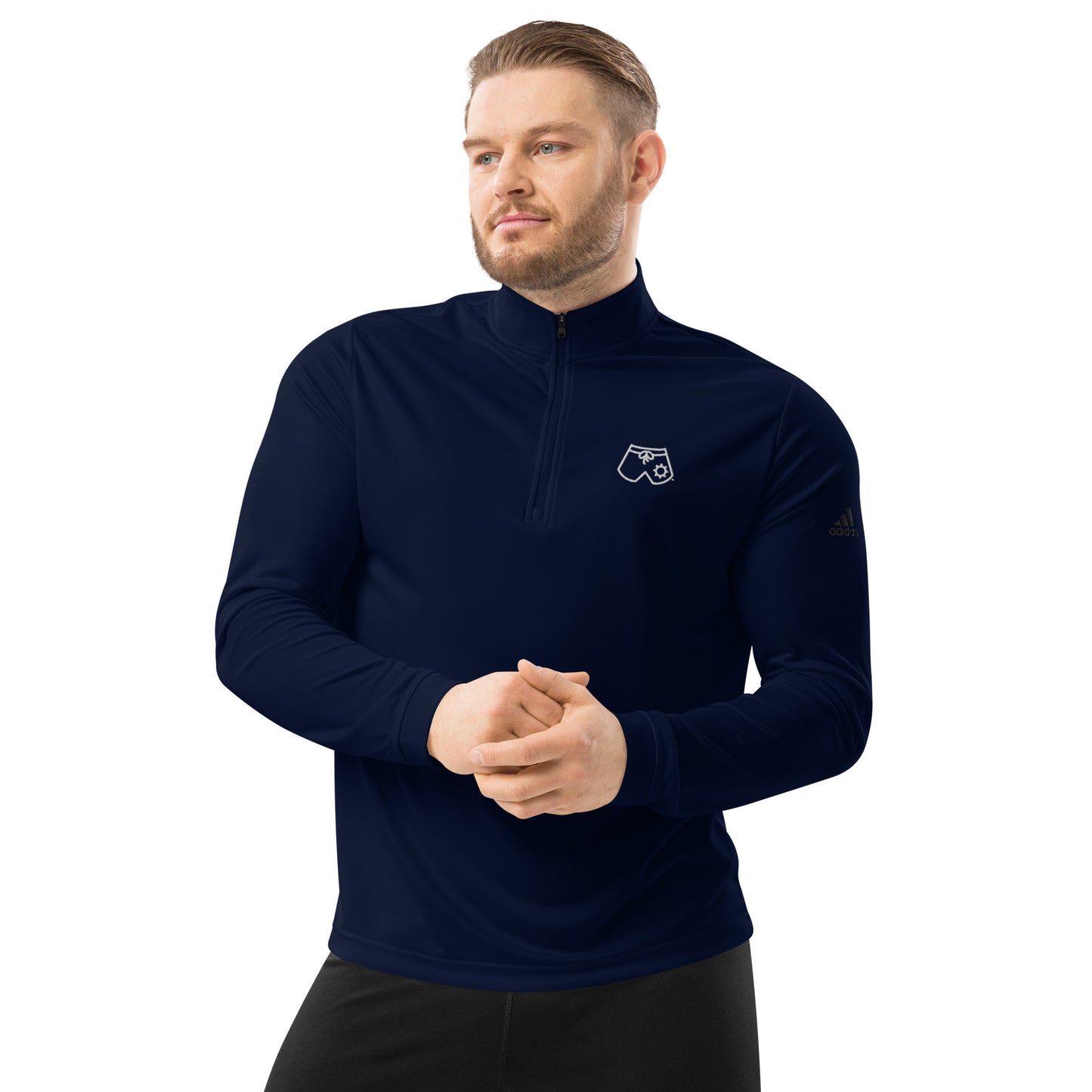 Cabana Boys White Logo Quarter zip pullover