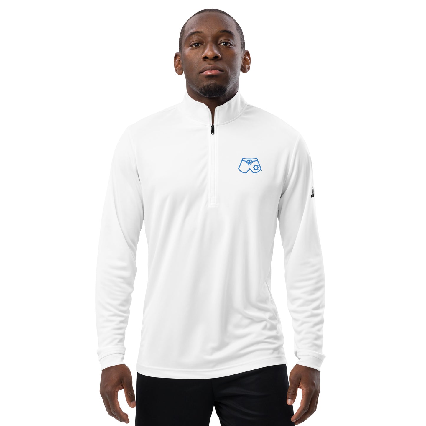 Cabana Boys Blue Logo Quarter zip pullover