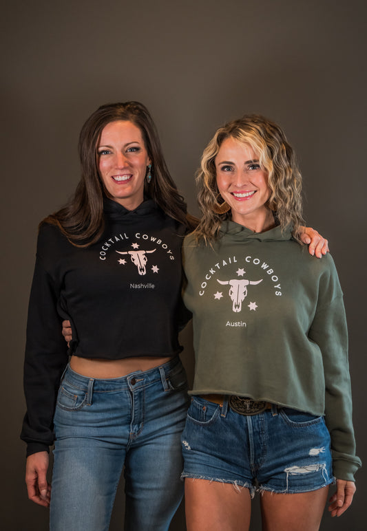 Cocktail Cowboys Nashville Crop Hoodie