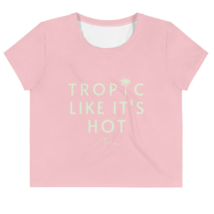Tropic Like it's Hot Pink Crop Tee