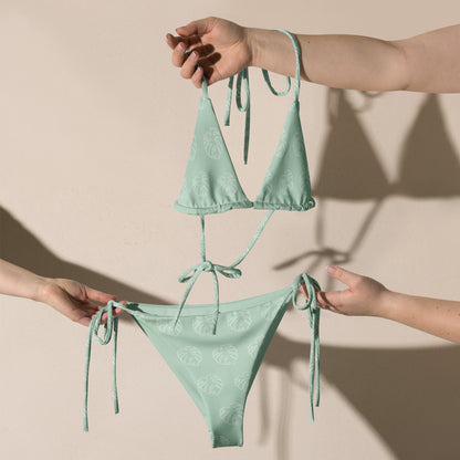 Tropic print recycled string bikini