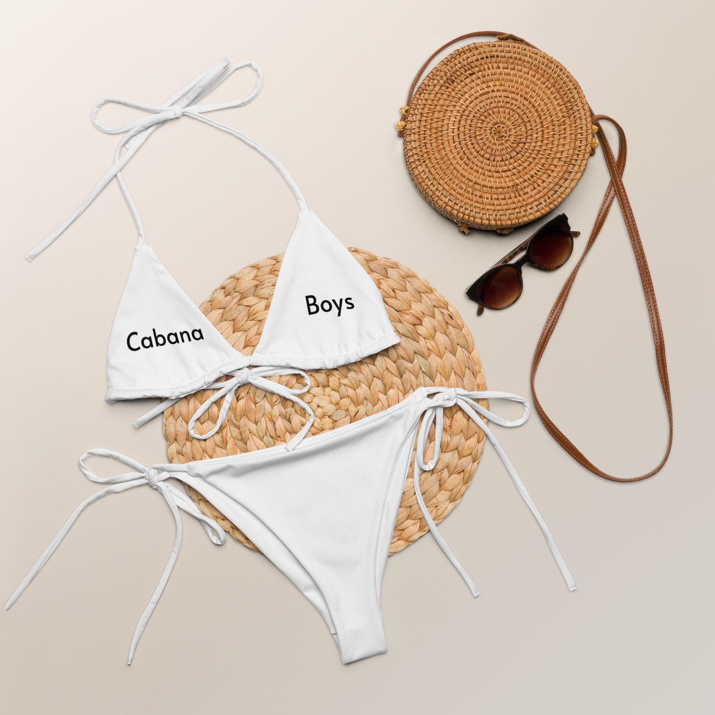 I Love Cabana Boys recycled string bikini
