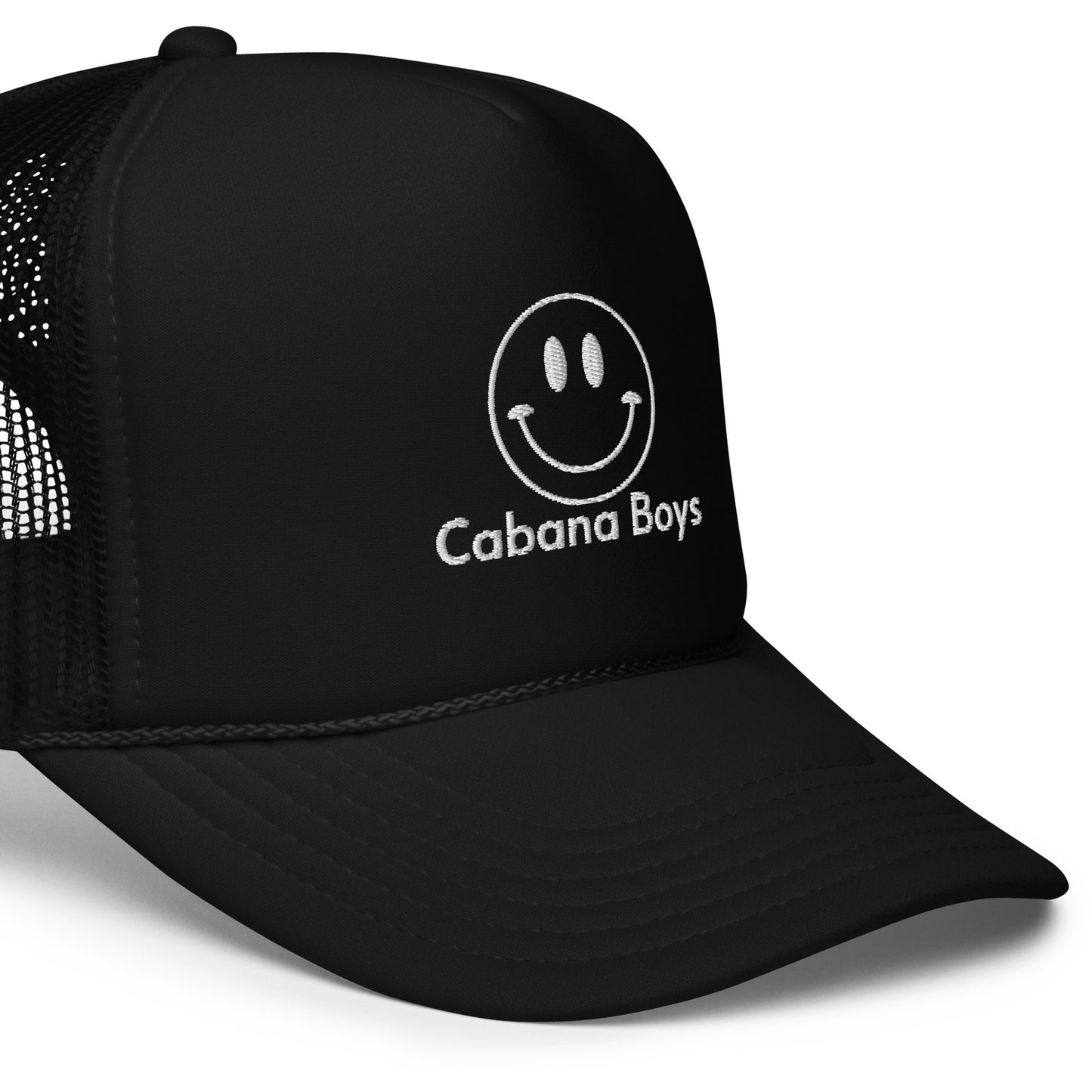 Smiley Face Cabana Boys Foam trucker hat