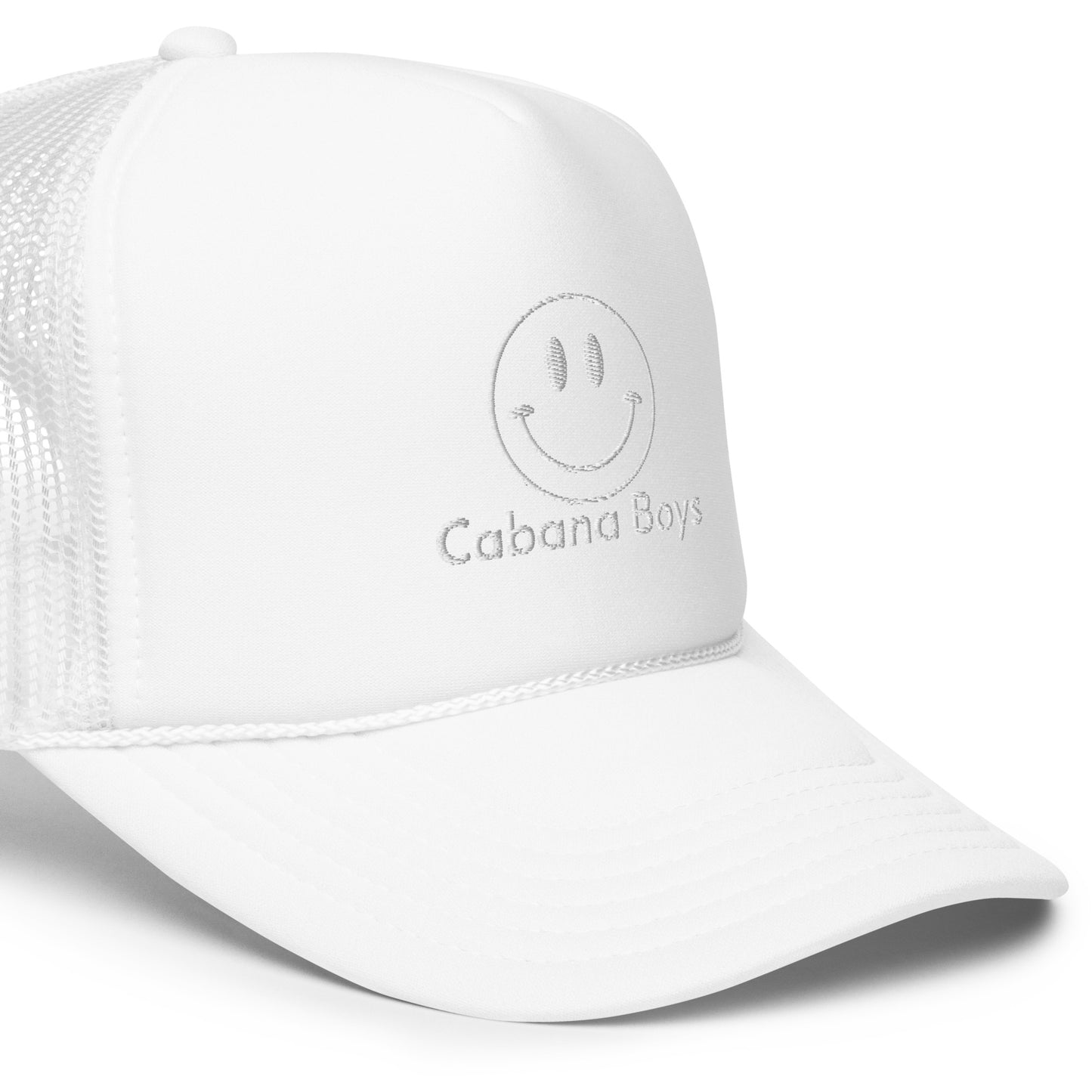 Smiley Face Cabana Boys Foam trucker hat
