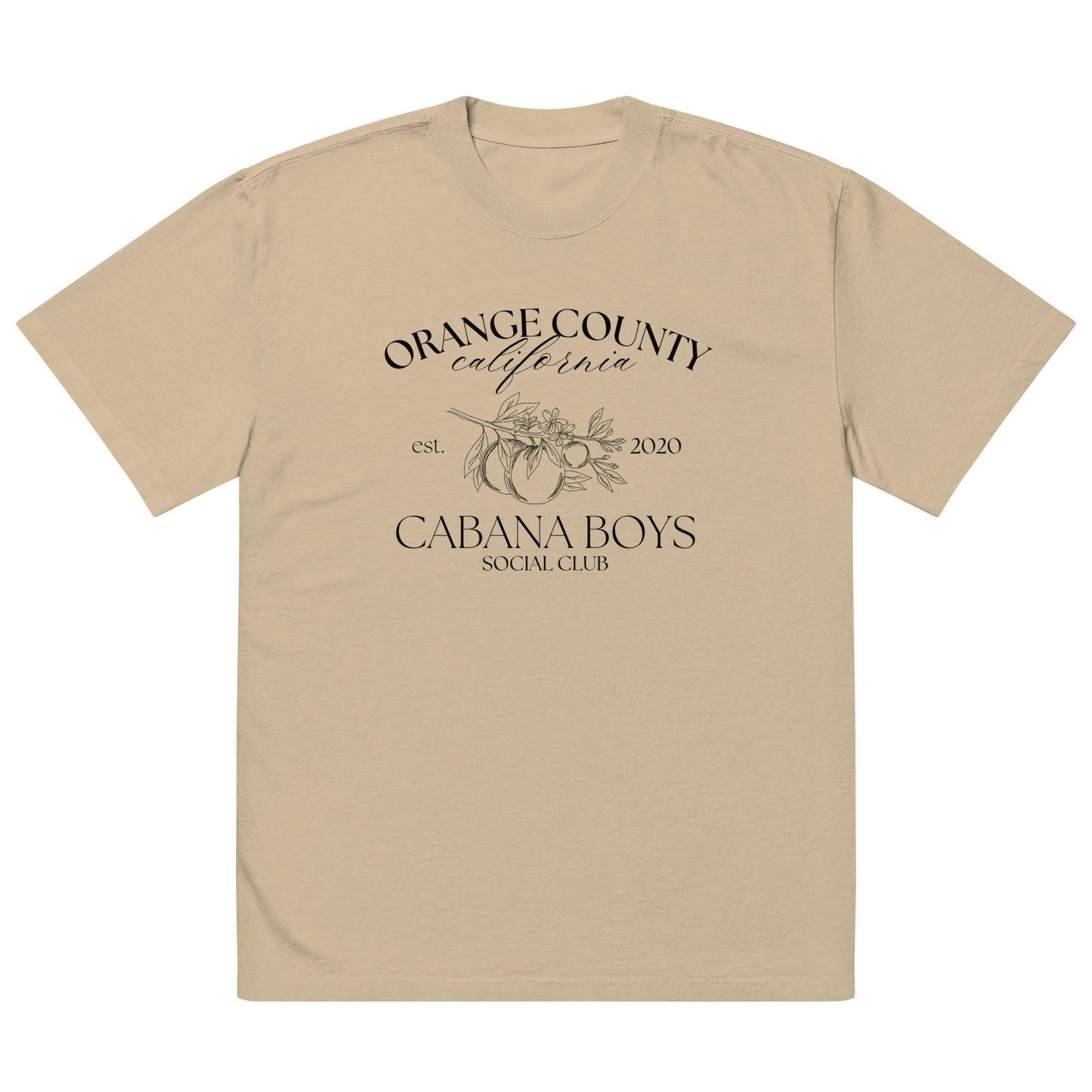 Cabana Boys Orange County 3 Colors Oversized faded t-shirt