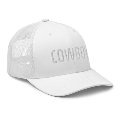 White Cowboy Trucker Cap