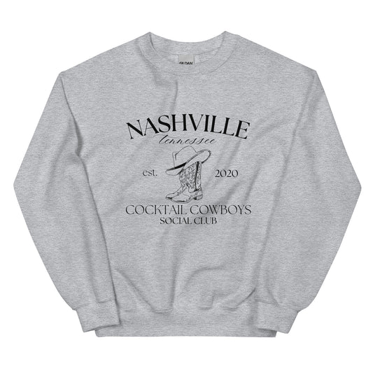 Social Club Cocktail Cowboys Nashville Sweatshirt