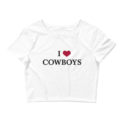 I Love Cowboys Women’s Crop Tee